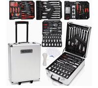 Coffre à outils professionnel comprenant 1 031 pièces | comprenant des clés mixtes, des tournevis et des accessoires | Kit d'outils professionnels complet