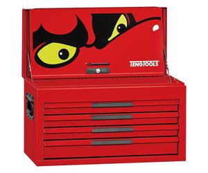 Coffre à outils rouge 4 tiroirs - 26 - avec 137 outils Teng Tools TKT26R137T