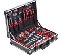 Coffre à outils universel comprenant 121 pièces - Comprend un tour, des tournevis et des outils à main
