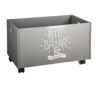 Coffre à roulettes gris