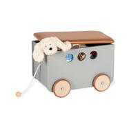 Coffre à jouets à roulettes 'Jim', gris