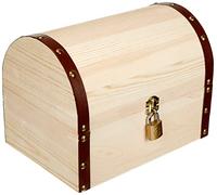Coffre au trésor Glorex GmbH 6 2003 215 - en Bois de pin, FSC Mix, Bois, Naturel, 27 x 18 x 20 cm