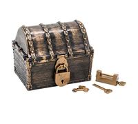 Coffre au trésor pirate pour enfants, boîte de rangement vintage pour bijoux, jouets pour enfants, coffre au trésor, conteneur de