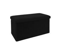THE HOME DECO FACTORY Coffre banc pliable Atom noir