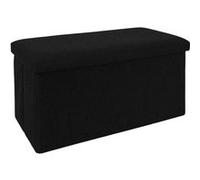 THE HOME DECO FACTORY Coffre banc pliable Atom noir