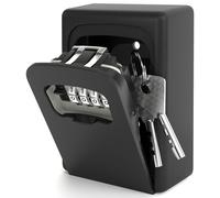 Coffre-clés à code à 4 chiffres, boîte de rangement pour clés résistante au feu, idéale pour les portes d'entrée, les garages, les écoles et les bureaux