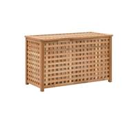 vidaXL Coffre à linge 77,5×37,5×46,5 cm Noyer massif
