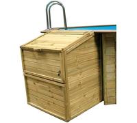 Coffre de filtration en bois pin sylvestre pour piscine H 1,19 m - SUNBAY