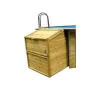 Coffre de filtration pour piscine bois avec fond - h 131