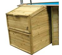Gre Coffre de filtration pour piscine bois avec fond - H 118