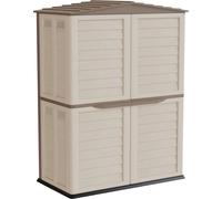 Coffre de jardin Beige 2 portes 151x83xH200cm Cabanon de jardin plancher intégré Rangement mobilier de jardin Art Plast