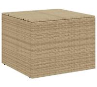 vidaXL Coffre de jardin 291 L en polyrotin (résine tressée) - mélange beige