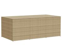 Coffre de jardin Beige 984L Poly Rattan