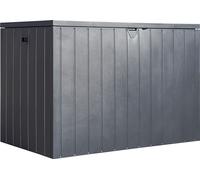 Coffre de jardin en acier Shelterlogic 980 L Coffre à coussins et à chaises Anthracite 79x138x93 cm