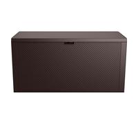 Coffre de Jardin Keter Emily 277L Marron Résistant Intempéries avec Roulettes