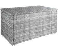 Coffre de jardin Oslo structure en aluminium 145x82,5x79,5cm - gris clair