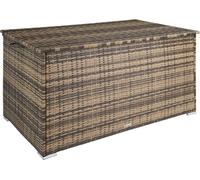 Coffre de jardin Oslo structure en aluminium 145x82,5x79,5cm - marron naturel