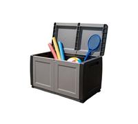 Coffre de rangement 230L Coffre de Jardin Gris/Noir 96 x 53 x H57cm Poignées de transport polypropylène