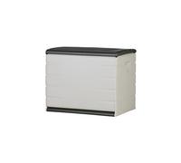 Coffre de rangement 260L coloris interieur/exterieur noir/taupe - Longueur 80 x Profondeur 61 x Hauteur 53 cm --