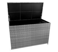 Coffre de rangement pour coussins en rotin, modèle 996L, couleur gris