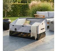 Coffre de rangement « Alanno » 560 L Acier 155 x 64 x 75 cm Gris / Noir