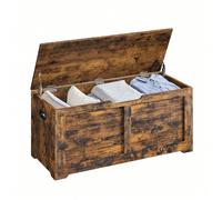 Coffre de Rangement, Banc Chaussures, Meuble pour Entrée, avec 2 Charnières de , Imitation Grange, 40 x 100 x 46 cm, pour Couloir, Chambre, Salon, Marron Rustique Les atouts de ce coffre de rangement 