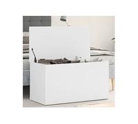vidaXL Coffre de rangement Blanc Bois d'ingénierie 84x42x46 cm