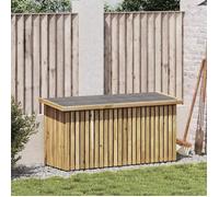 vidaXL Coffre de rangement de jardin, couleur naturelle, 119 x 44 x 58,5 cm