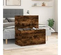 Coffre de rangement Chêne fumé 84x42x46 cm Bois d'ingénierie Marron G