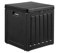 Coffre de rangement coussins Sobra en plastique noir 76 L — 42,8×42,8×46,4 cm