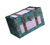 Coffre de rangement de bureau avec couvercle, boîte de rangement d ' inspiration vintage, cadre rigide, poignées latérales, étagère de console d ' entrée, utilisation sur table, de mémoire avec de