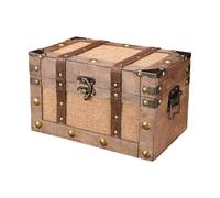 Coffre de rangement de bureau avec couvercle, boîte de rangement d ' inspiration vintage, cadre rigide, poignées latérales, étagère de console d ' entrée, utilisation sur table, de mémoire avec de