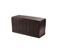 Keter Sherwood coffre de jardin 270 L en résine aspect bois marron 117 x 45 x 57,5 cm (230403)