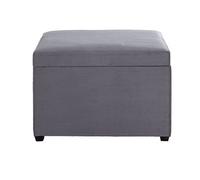 Pegane Coffre de rangement velours - Gris