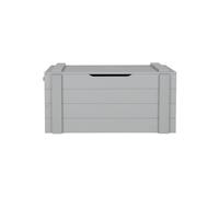 Coffre de rangement en pin massif gris clair, avec rangement, bas - Woood, Dennis - 90x42x42 cm
