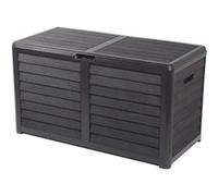 EDA Coffre de jardin Baya 420 L – Gris anthracite, aspect bois, verrouillable
