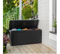 Keter Coffre de rangement Samoa Rattan 270 L – 117 x 45 x 57 cm – Graphite