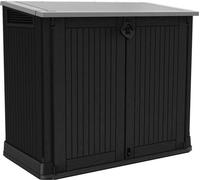 Coffre de rangement extérieur KETER résine 880 litres Noir - Malle de jardin sans vérins
