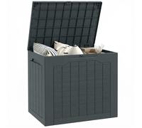 Coffre de rangement extérieur - Outsunny - 97L - avec poignées encastrées - étanche - pour jardin terrasse - 56 x 41 x 50 cm - gris