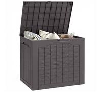 Coffre de rangement extérieur - Outsunny - 97L - avec poignées encastrées - étanche - pour jardin terrasse - 56x41x50 cm - marron