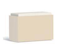 COFFRE DE RANGEMENT HYDROFUGE JARDIN POUF TABOURET COUVERCLE AMOVIBLE BLANC