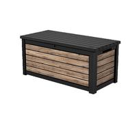 Coffre de rangement jardin - KETER - Collection Signature - 630L - Aspect bois Douglas - Supporte 350 kg