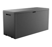 Keter Coffre de Rangement Extérieur Emily 270 Litres en Résine, Antichoc et Anti-UV, Gris, pour Jardin et Terrasse