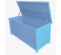 Habrita Coffre de Rangement en Bois Lasuré Bleu 127 x 55 cm - BOX 1355
