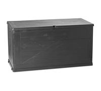Coffre de rangement - Multibox Wood - 420 L - Gris anthracite - Résistant aux intempéries - Anti-UV