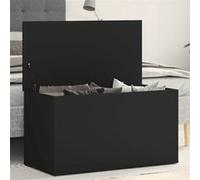 Coffre de rangement Noir 84x42x46 cm Bois d ingénierie Noir G