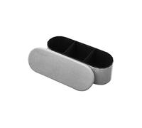 VEVOR Banc de rangement ovale, coffre de rangement rembourré pliable en polaire Teddy, banquette rabattable, charge de 299,37 kg, pouf de bout de lit, pour salon, chambre à coucher, entrée, gris