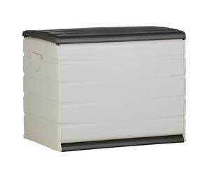 Coffre de Rangement Plastiken 260L, Intérieur/Extérieur, Cadenassable, Avec Roulettes, 80 x 61 x 53cm