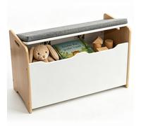 ALVIX Coffre de rangement pour jouets NESTA 1, banc pour enfants avec espace de rangement, coffre à jouets avec couvercle à fermeture douce, banc de siège pour chambre d'enfant, 83x40x48 cm