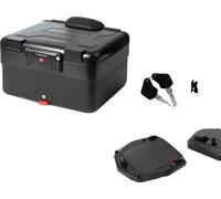 Coffre de rangement pour moto, étanche, amovible, noir